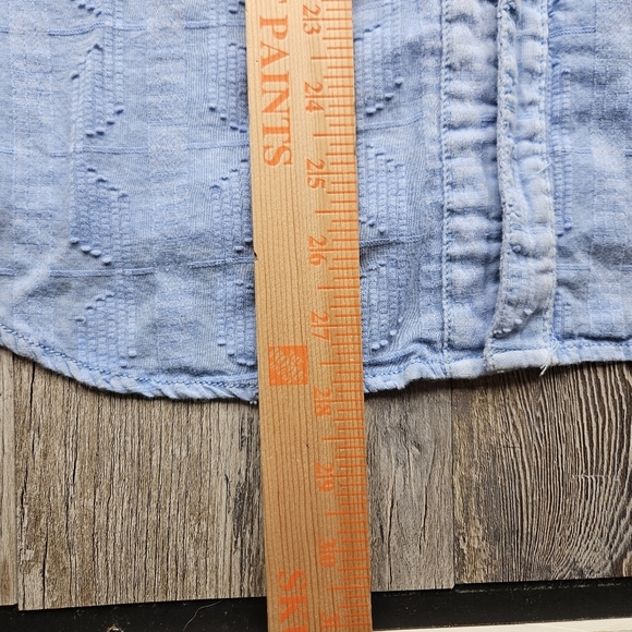 Pilcro by Anthro Theresa Lace Up Button Down Shirt Small Blue - Picture 14 of 14